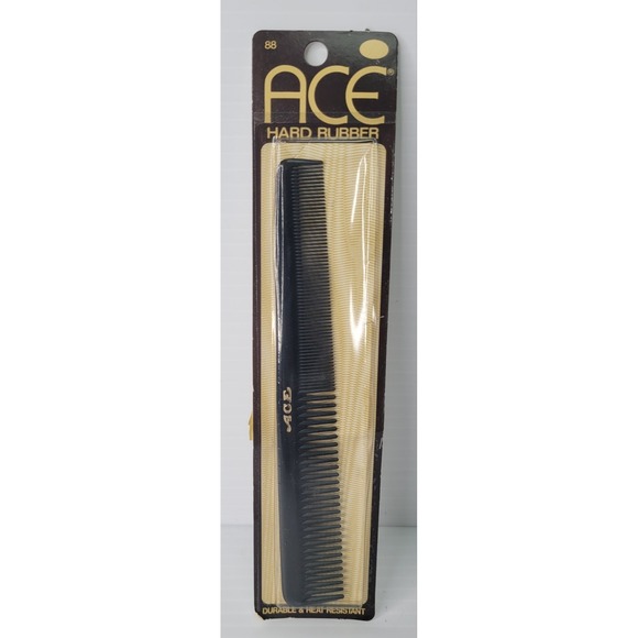 Ace Fashion Other - New Old Stock - ACE Hard Rubber Comb 7" Made In USA Vintage Black Men Women NIB